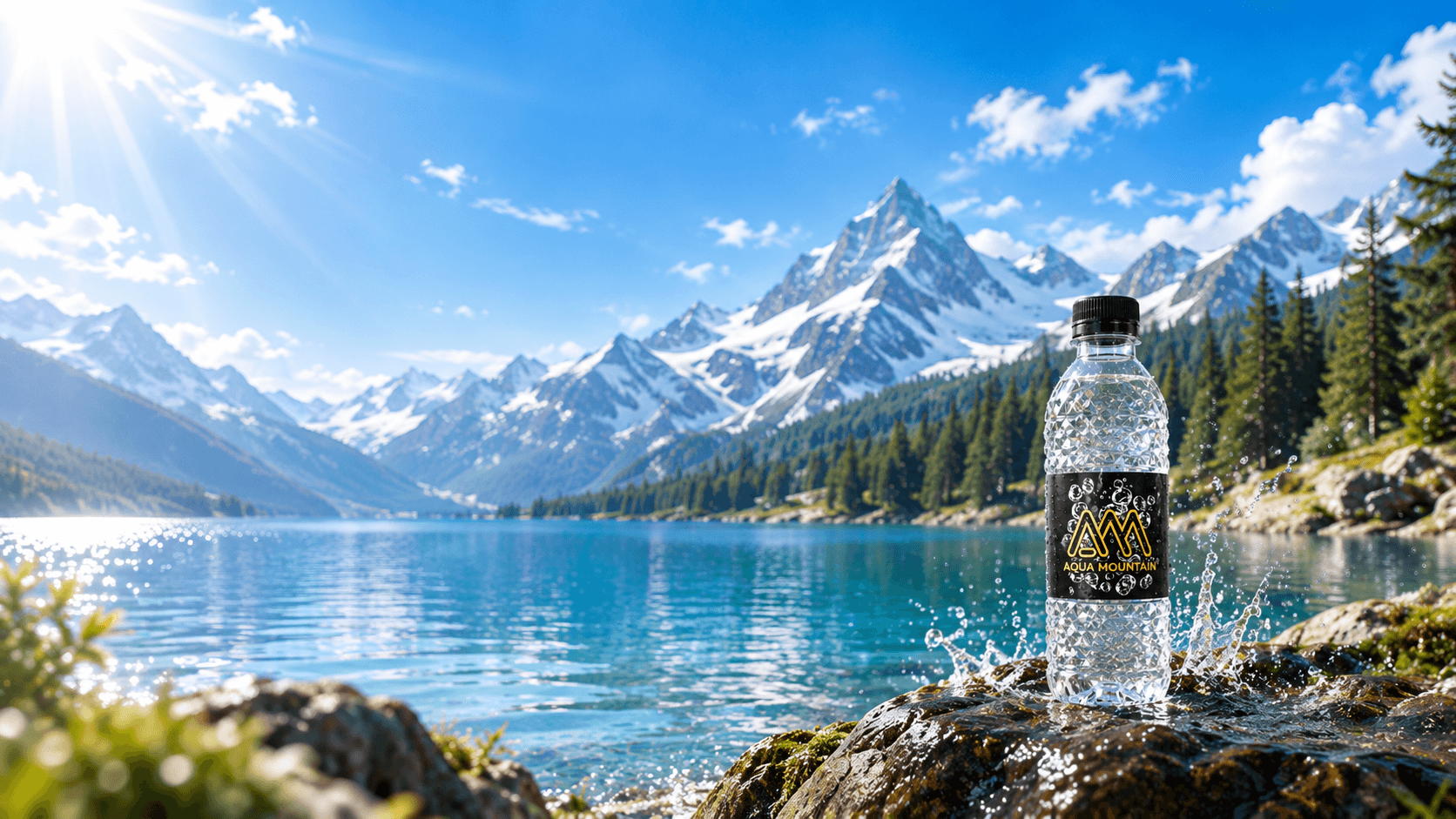 Aqua Mountain Bottle in Nature